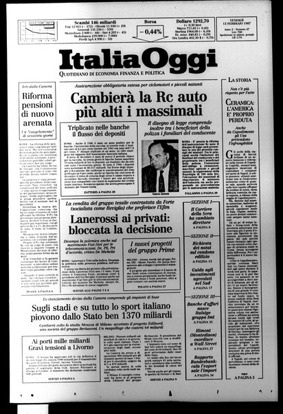 Italia oggi : quotidiano di economia finanza e politica